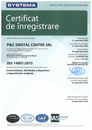 P&C DENTAL CENTER SRL - ISO14001-2015