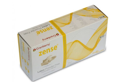 Mănuși latex nepudrate Cranberry Zense mărimea L